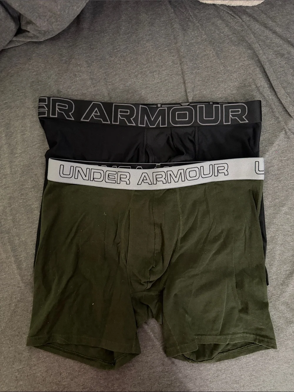 Under Armour Men’s Boxer Briefs - Black & Olive